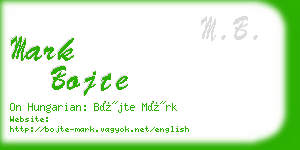 mark bojte business card