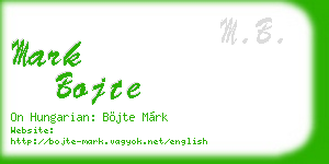 mark bojte business card